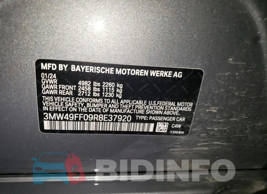 3MW49FF09R8E37920 Photo# 12