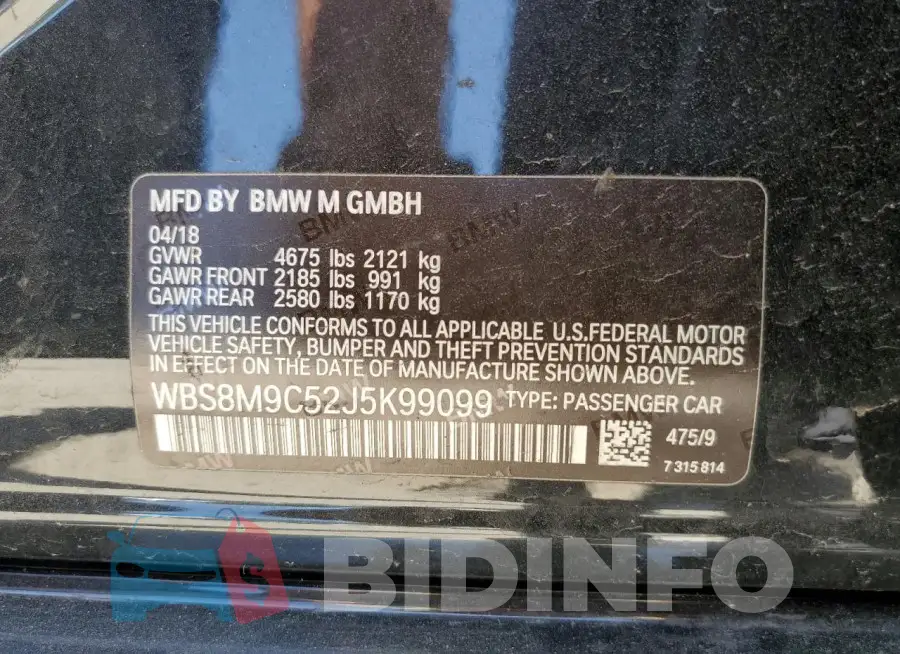 WBS8M9C52J5K99099 Photo# 12