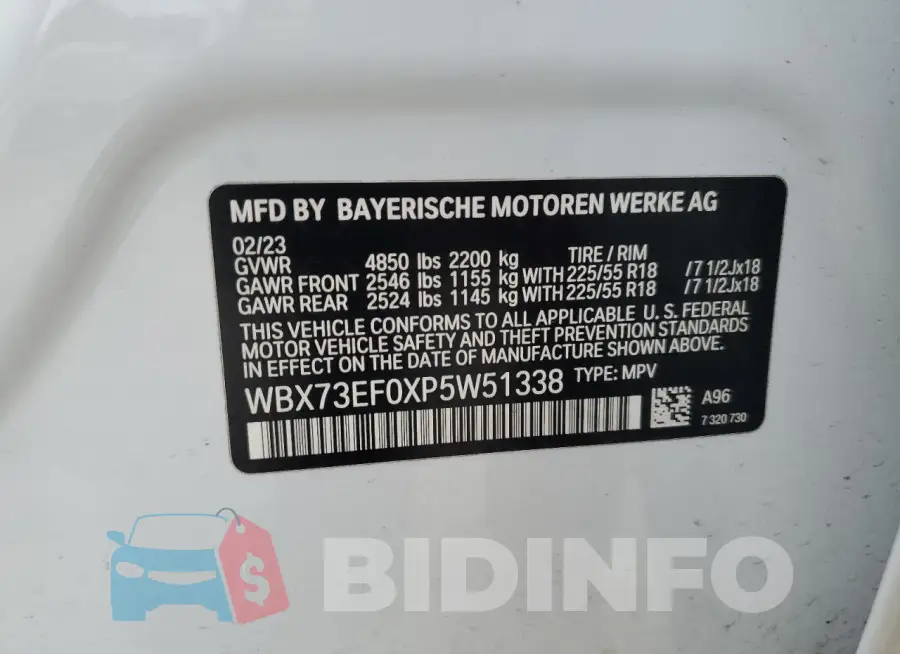 WBX73EF0XP5W51338 Photo# 13