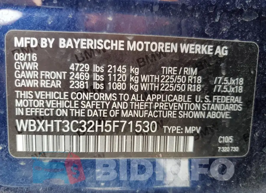 WBXHT3C32H5F71530 Photo# 13