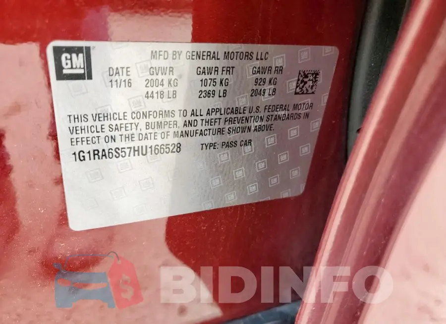 1G1RA6S57HU166528 Photo# 12