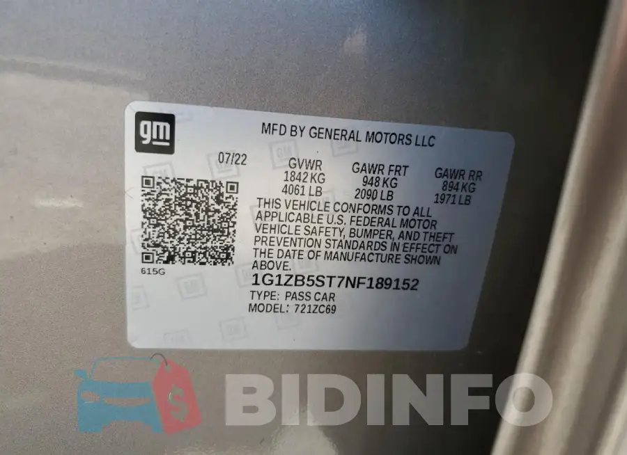 1G1ZB5ST7NF189152 Photo# 13