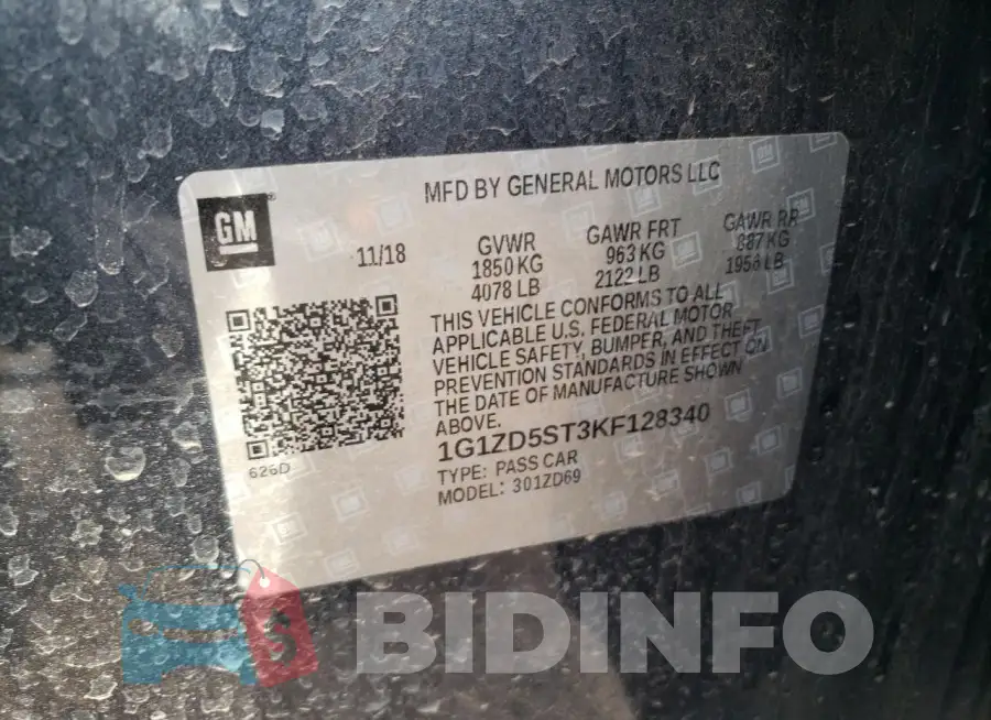 1G1ZD5ST3KF128340 Photo# 12