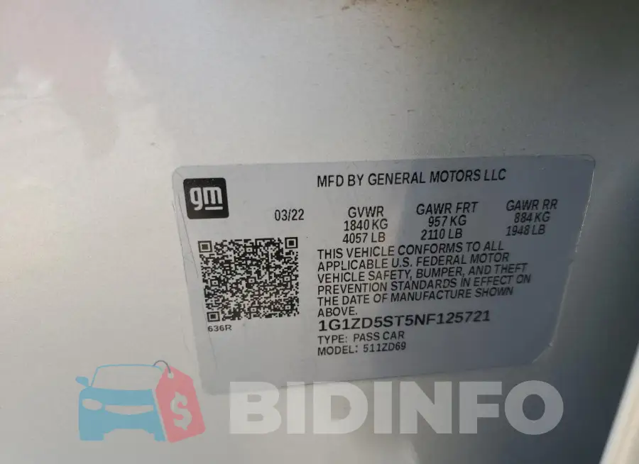 1G1ZD5ST5NF125721 Photo# 12