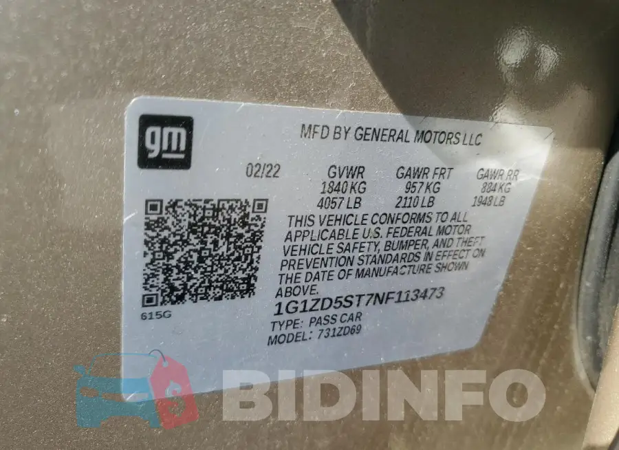 1G1ZD5ST7NF113473 Photo# 12
