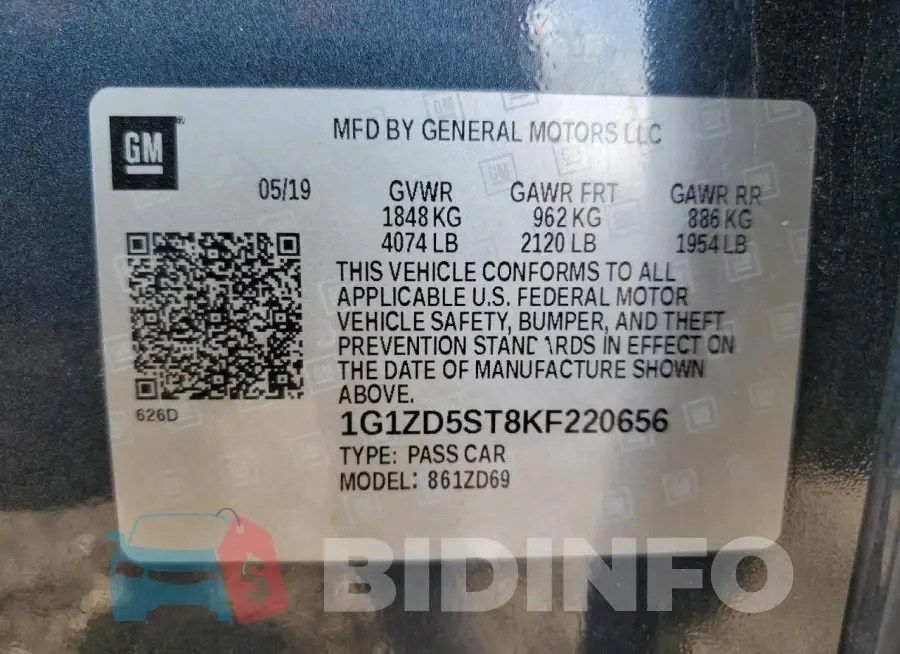 1G1ZD5ST8KF220656 Photo# 12