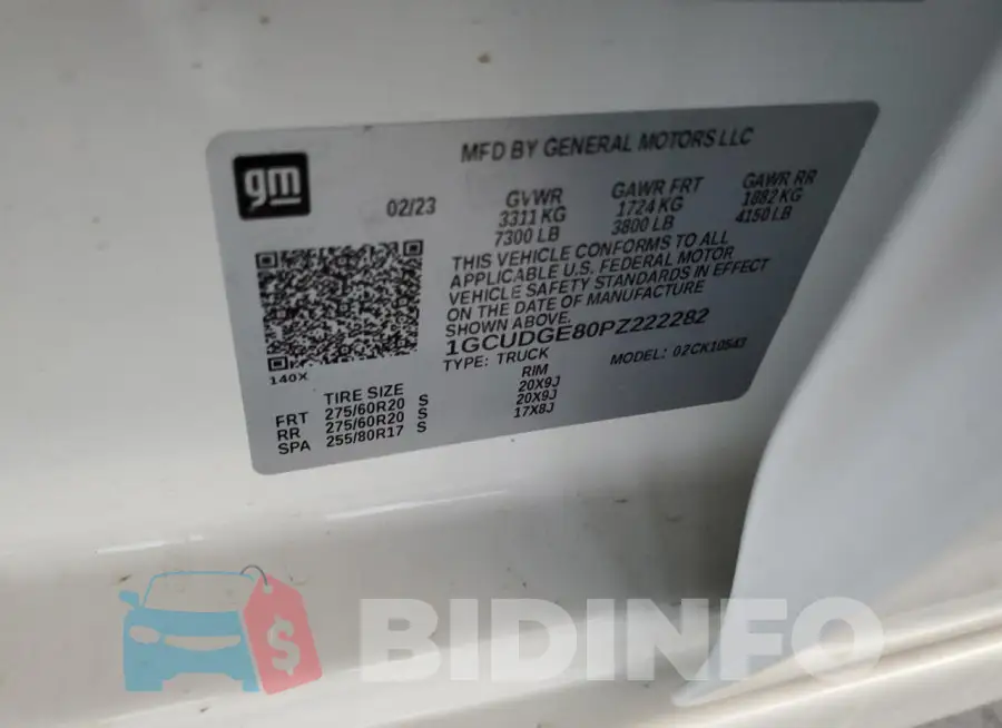 1GCUDGE80PZ222282 Photo# 13
