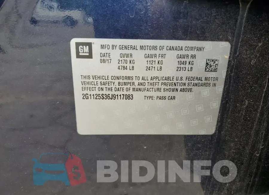 2G1125S36J9117083 Photo# 12