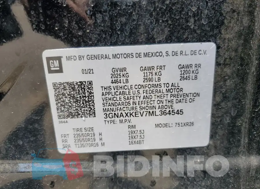 3GNAXKEV7ML364545 Photo# 13