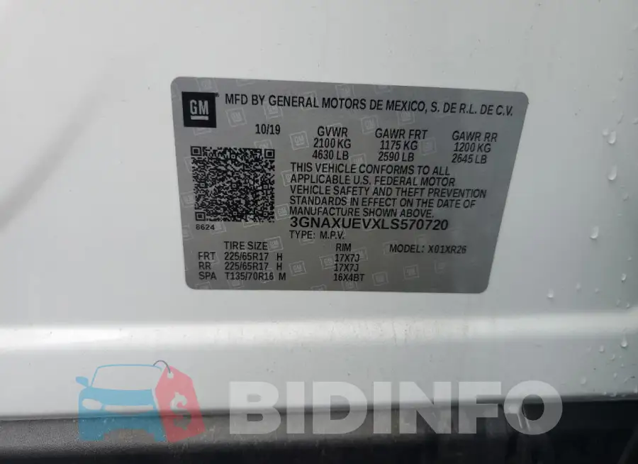3GNAXUEVXLS570720 Photo# 14