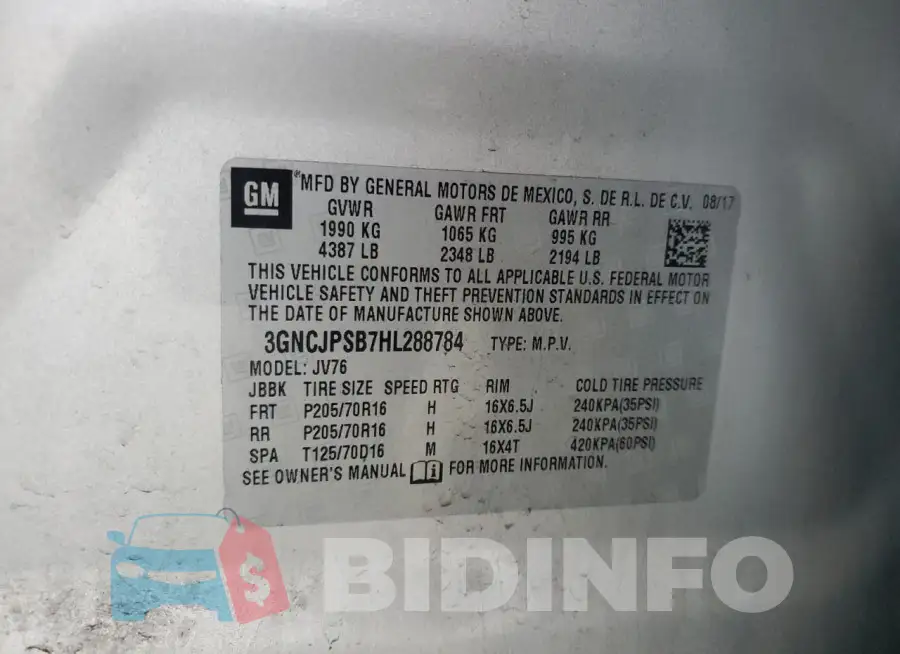 3GNCJPSB7HL288784 Photo# 13