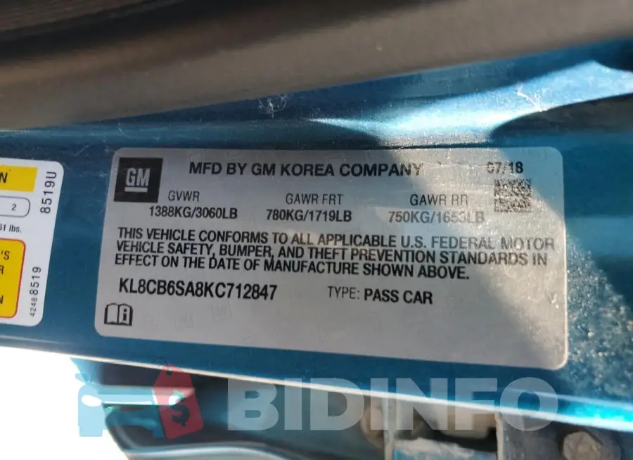 KL8CB6SA8KC712847 Photo# 12