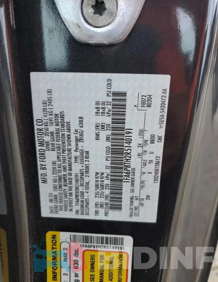 1FA6P8TH2R5140191 Photo# 12