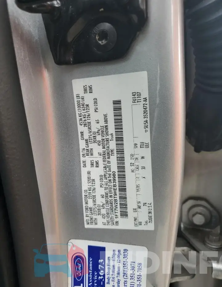 1FT7W2BT9HEB39980 Photo# 12