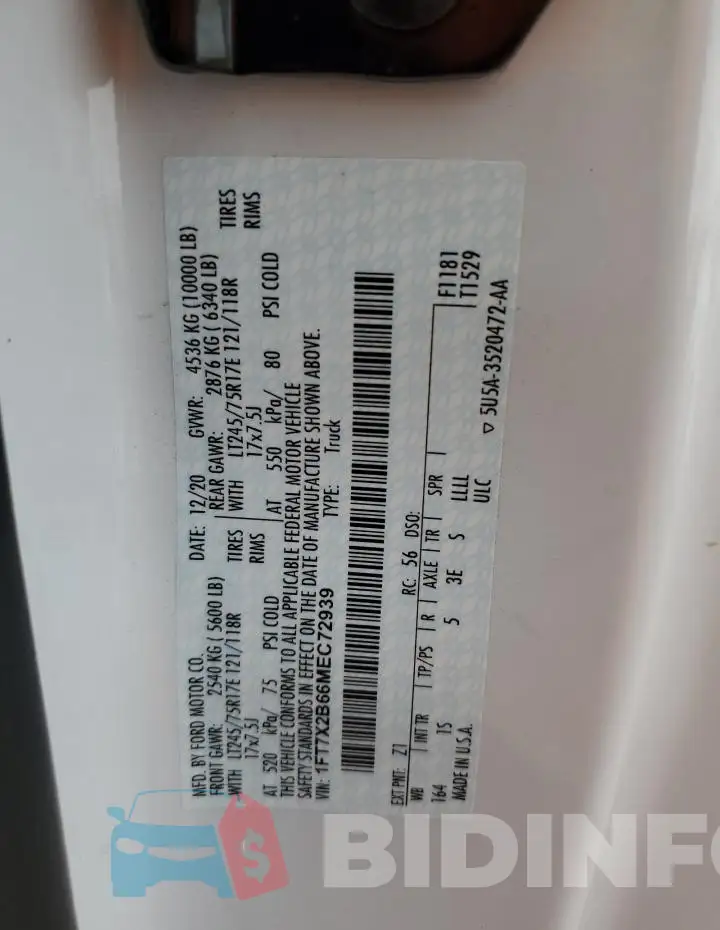 1FT7X2B66MEC72939 Photo# 12