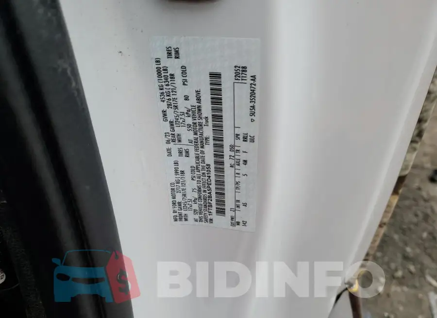 1FTBF2BA5PED41058 Photo# 12