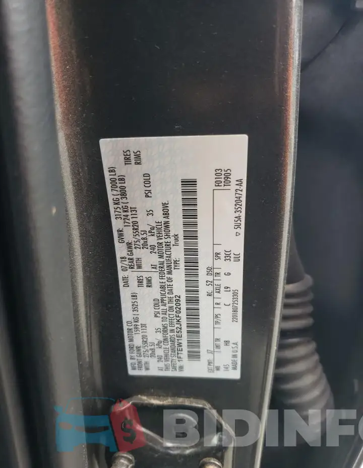 1FTEW1E52JKF02092 Photo# 12