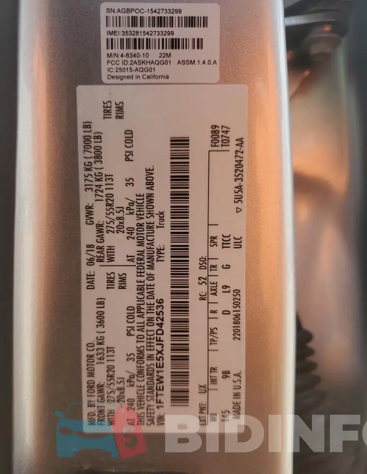 1FTEW1E5XJFD42536 Photo# 12