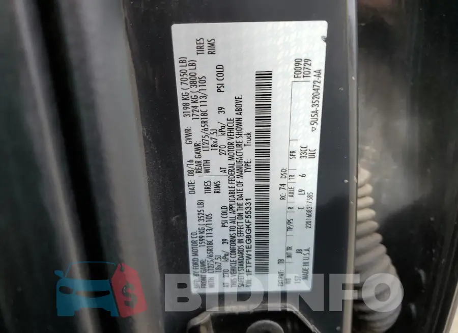 1FTFW1EG8GKF55331 Photo# 12