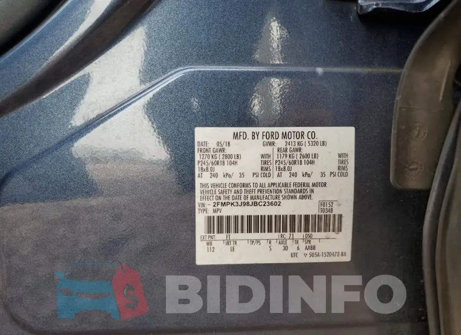 2FMPK3J98JBC23602 Photo# 14