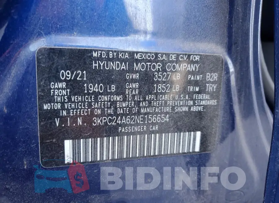 3KPC24A62NE156654 Photo# 13
