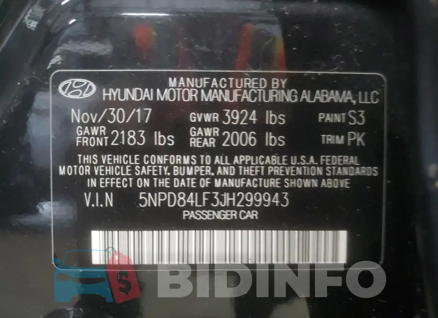 5NPD84LF3JH299943 Photo# 12
