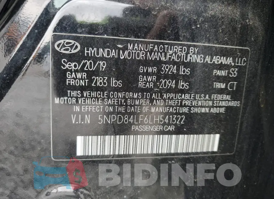 5NPD84LF6LH541322 Photo# 12