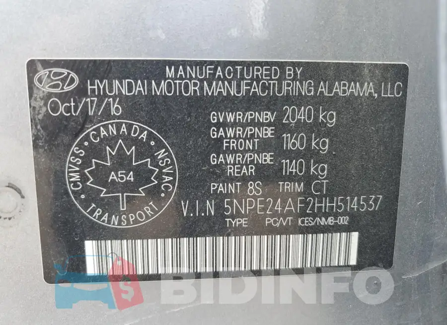 5NPE24AF2HH514537 Photo# 12