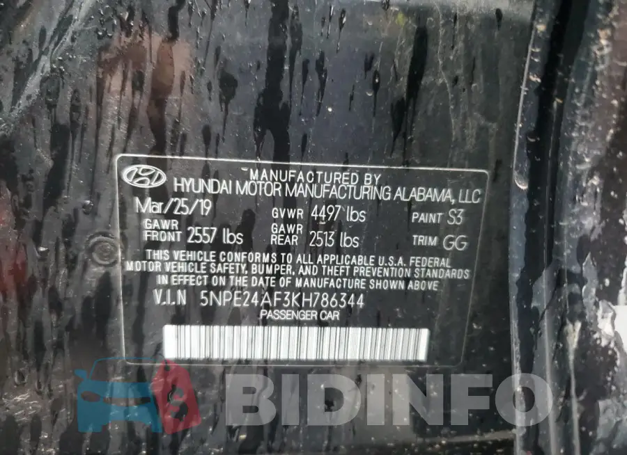 5NPE24AF3KH786344 Photo# 12