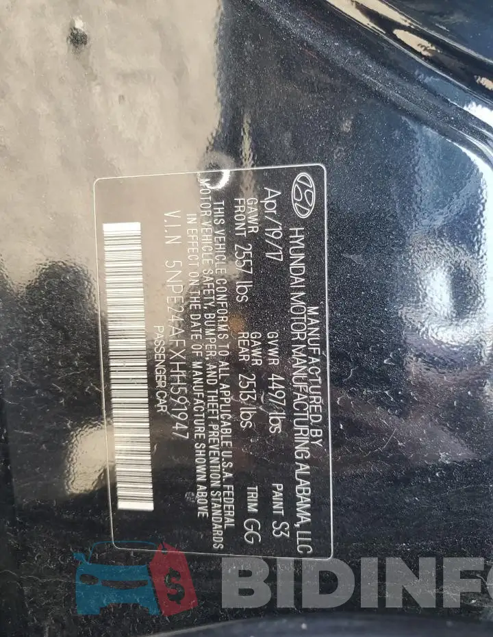 5NPE24AFXHH591947 Photo# 12