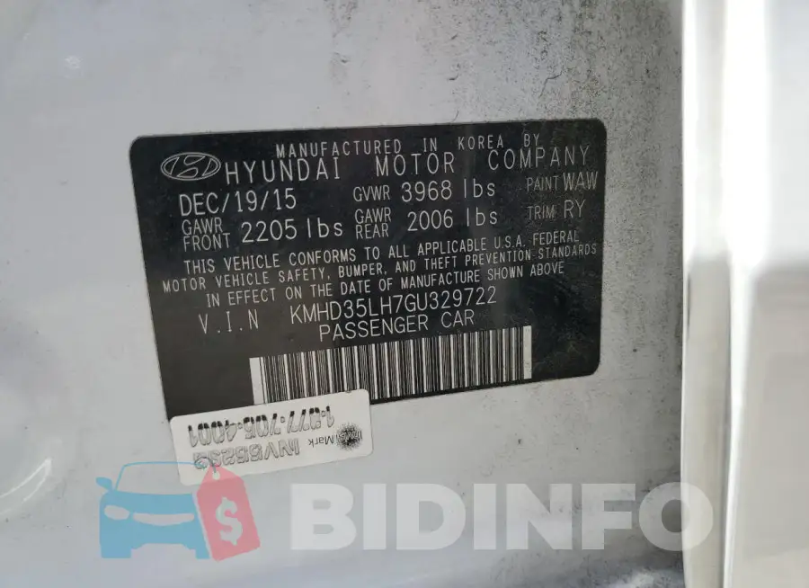 KMHD35LH7GU329722 Photo# 13