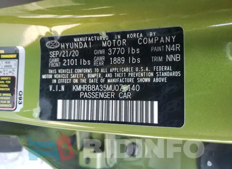 KMHRB8A35MU076140 Photo# 13