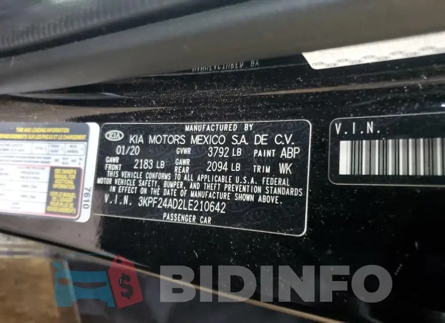 3KPF24AD2LE210642 Photo# 13