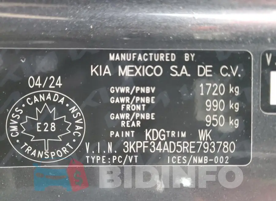 3KPF34AD5RE793780 Photo# 12