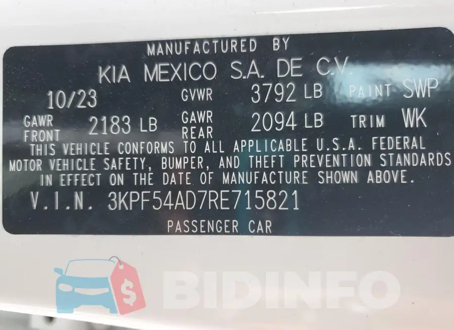 3KPF54AD7RE715821 Photo# 13