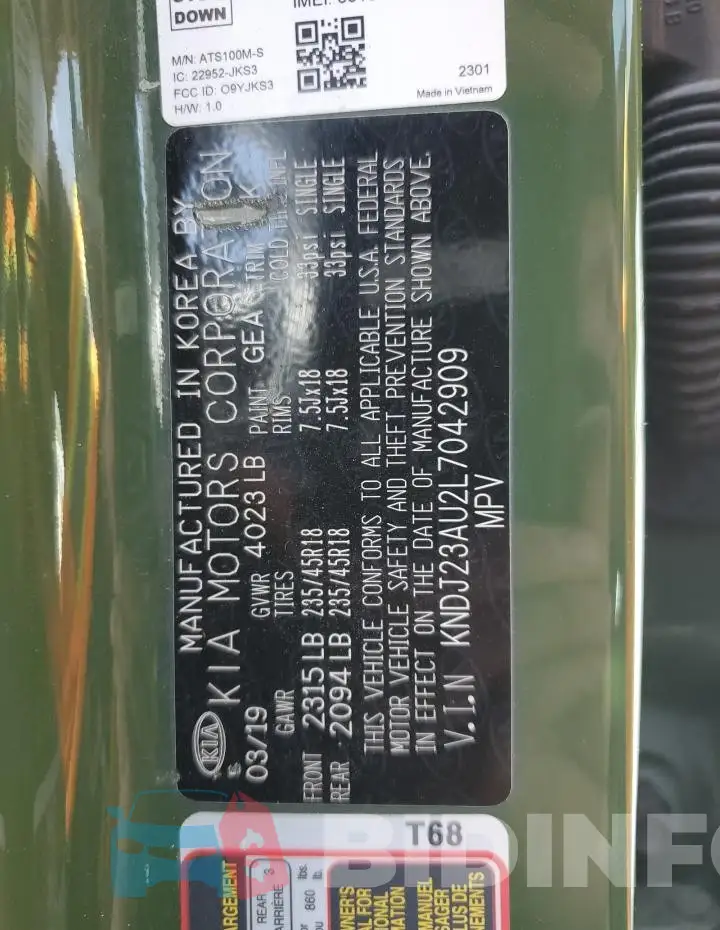 KNDJ23AU2L7042909 Photo# 14