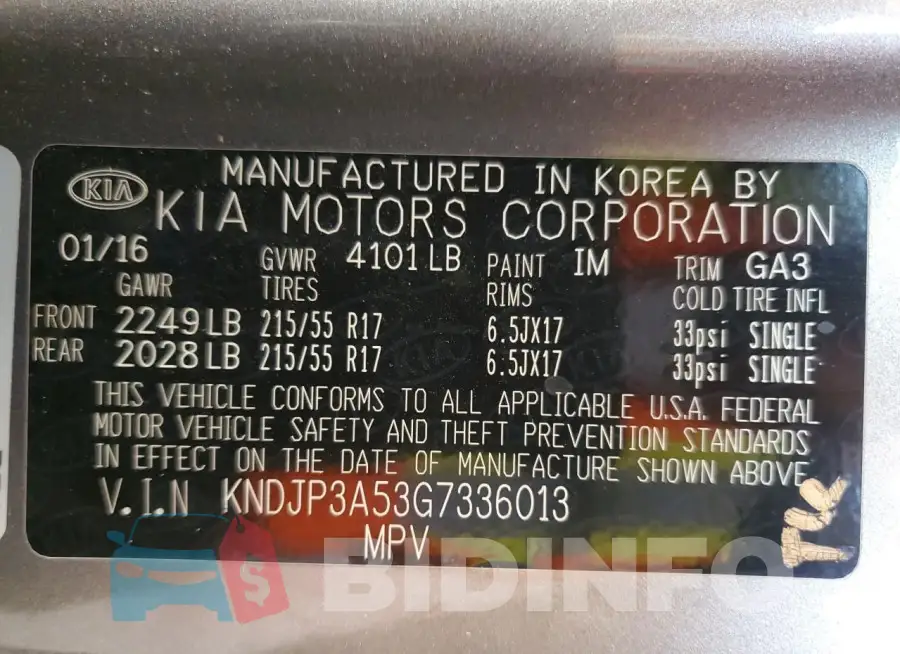 KNDJP3A53G7336013 Photo# 12