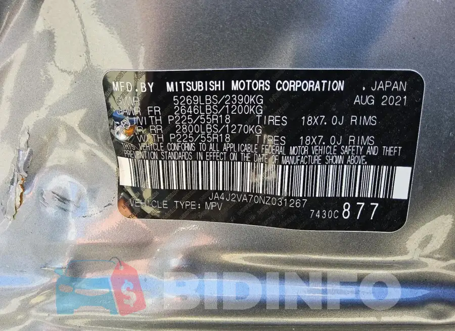 JA4J2VA70NZ031267 Photo# 13