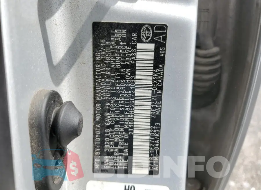 2T1BURHE2GC731093 Photo# 12