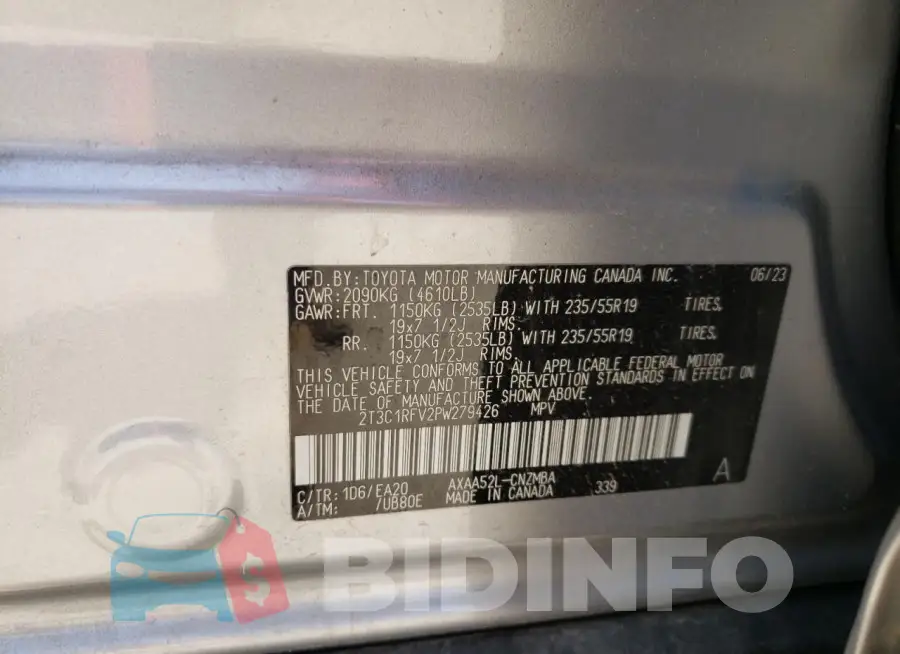 2T3C1RFV2PW279426 Photo# 12
