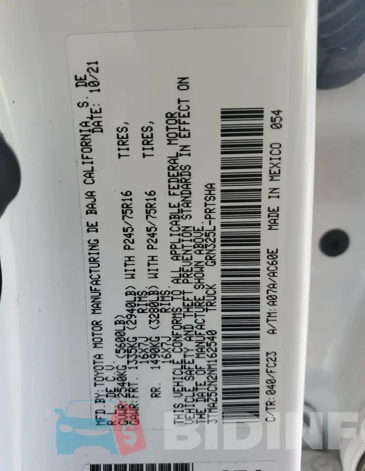 3TMAZ5CN2NM162540 Photo# 13