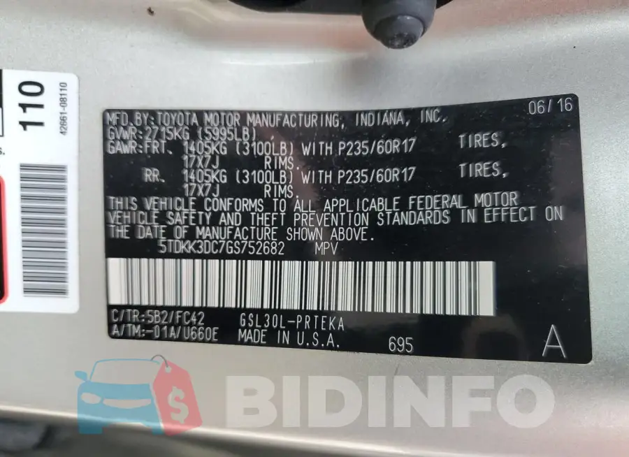 5TDKK3DC7GS752682 Photo# 13