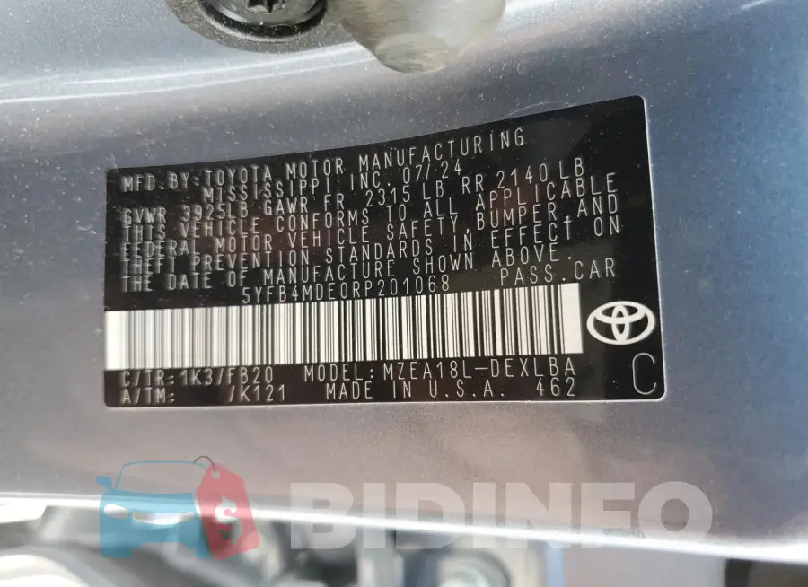 5YFB4MDE0RP201068 Photo# 13