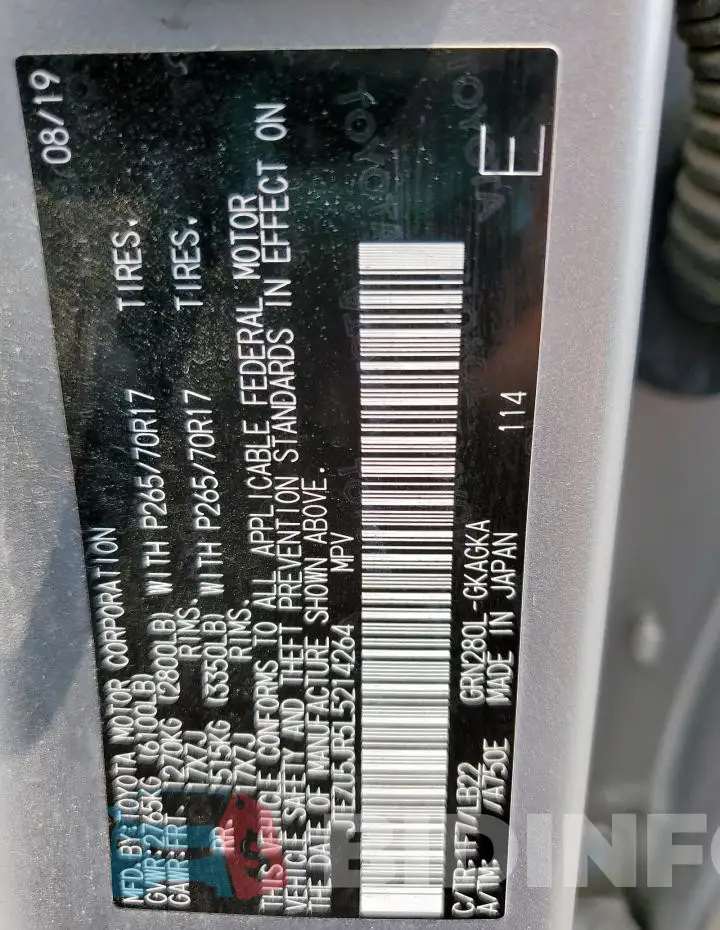 JTEZU5JR5L5214264 Photo# 13