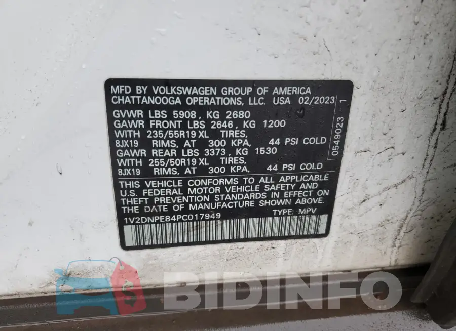 1V2DNPE84PC017949 Photo# 13