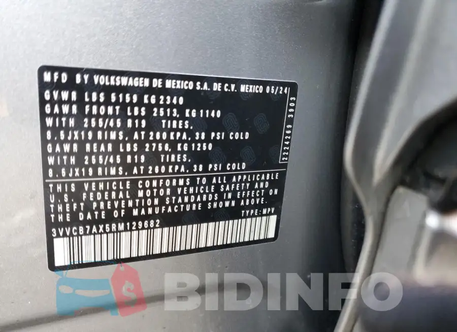 3VVCB7AX5RM129682 Photo# 14