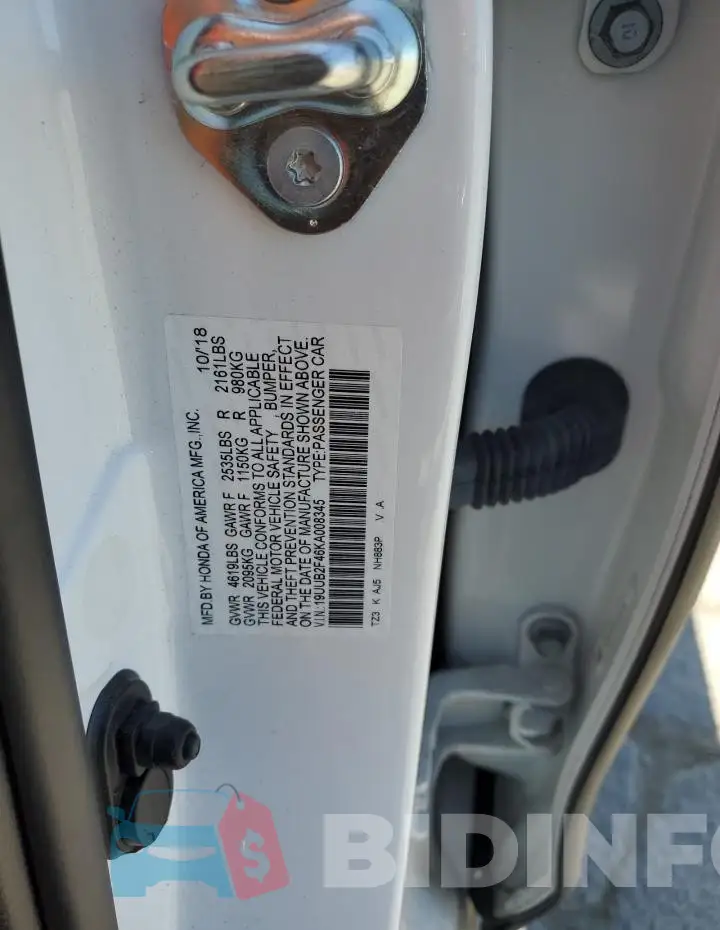 19UUB2F46KA008345 Photo# 12