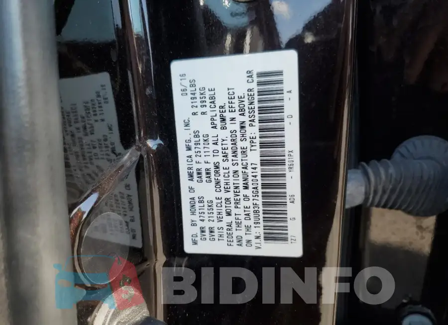 19UUB3F75GA004147 Photo# 12