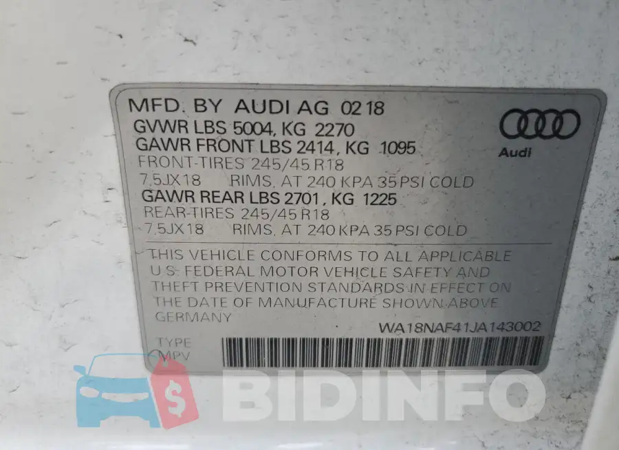 WA18NAF41JA143002 Photo# 12