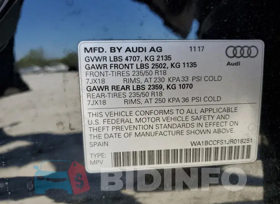 WA1BCCFS1JR018251 Photo# 14